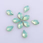 Maple leaves Shape Green Opal Flat Back Fancy Rhinestones WholesaleRhinestone