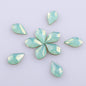 Maple leaves Shape Green Opal Flat Back Fancy Rhinestones WholesaleRhinestone