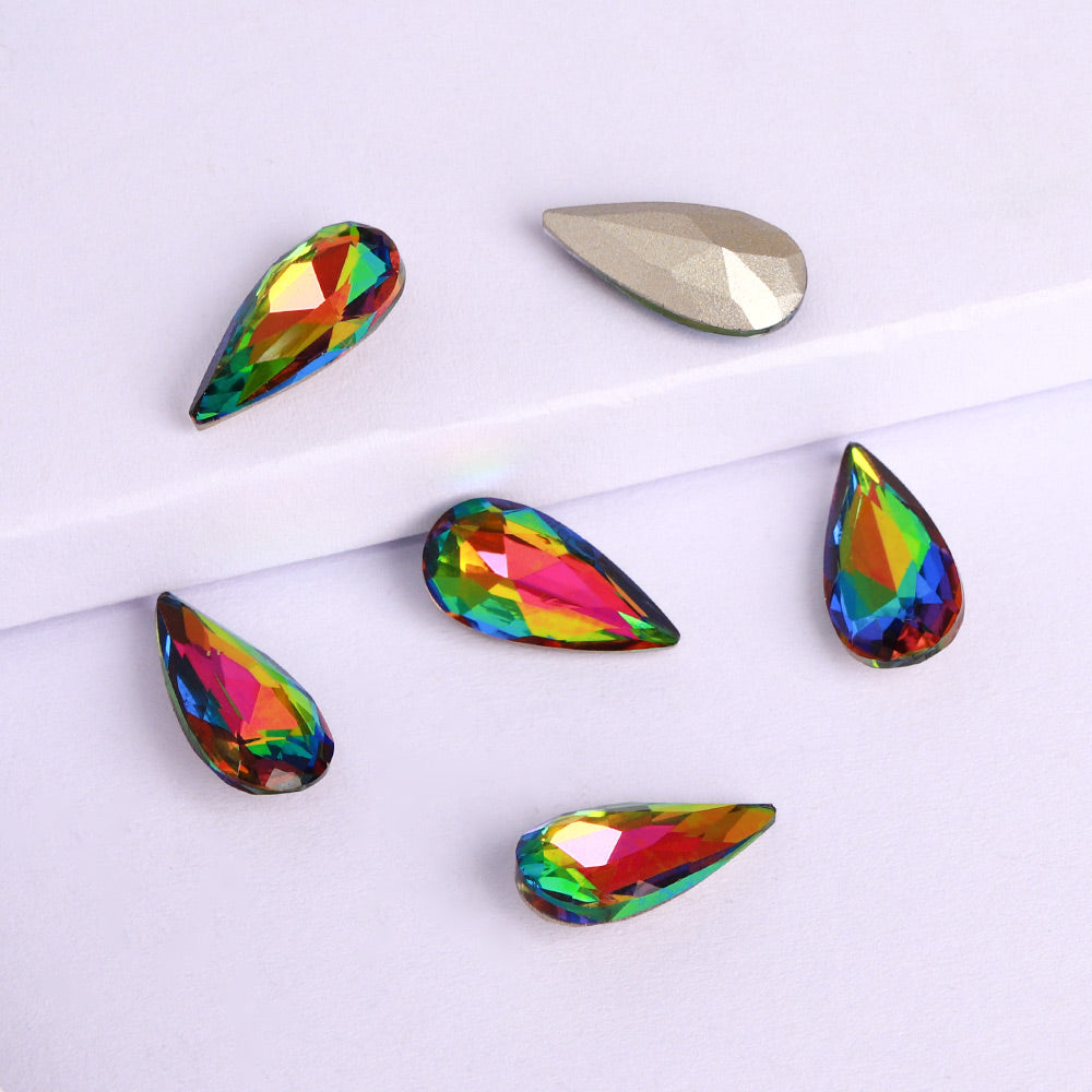 Vitrail Medium Teardrop Shape High Quality Glass Pointed Back Fancy Rhinestones WholesaleRhinestone