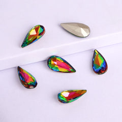 Vitrail Medium Teardrop Shape High Quality Glass Pointed Back Fancy Rhinestones WholesaleRhinestone