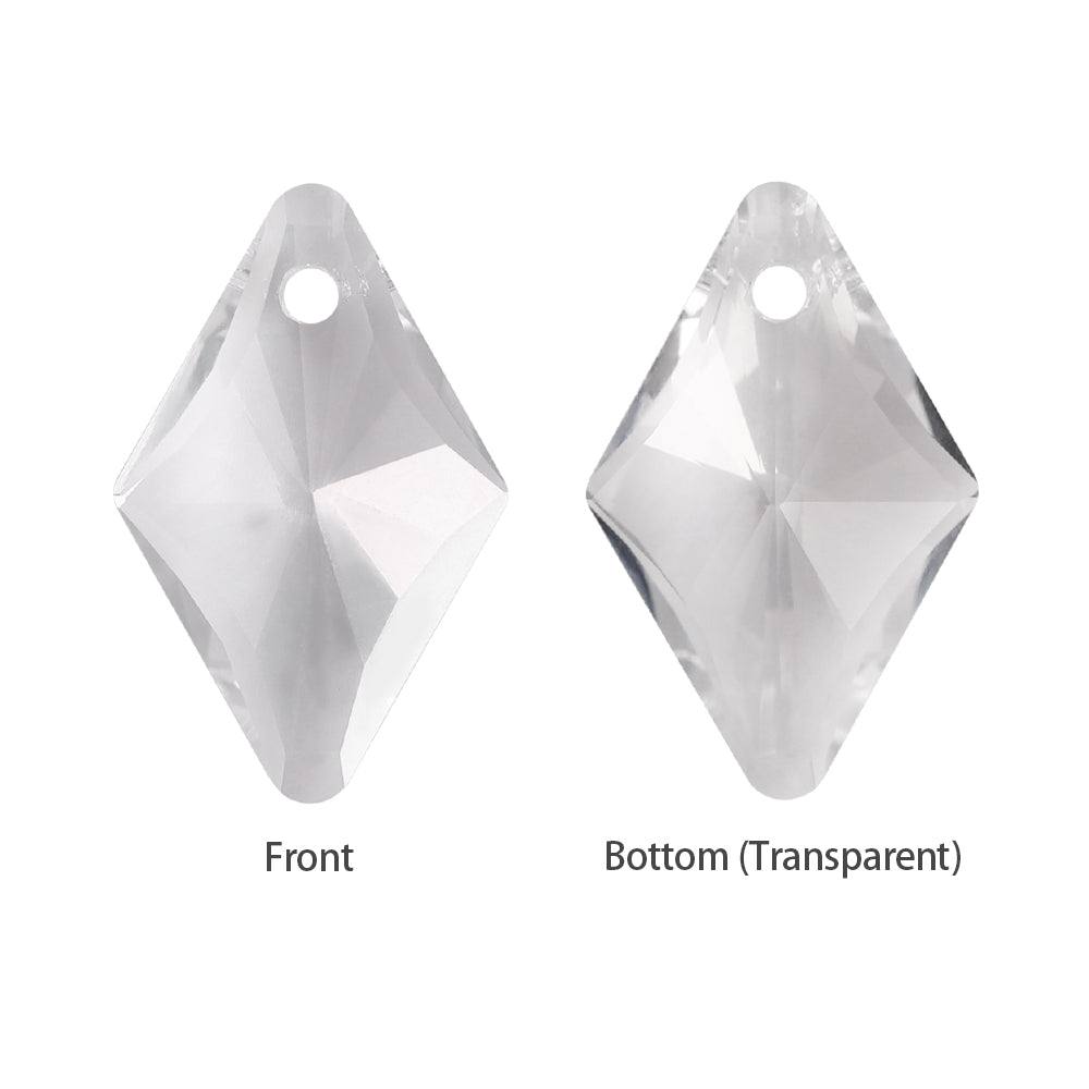 Silver Shade Rhombus High Quality Glass Rhinestone Pendant WholesaleRhinestone