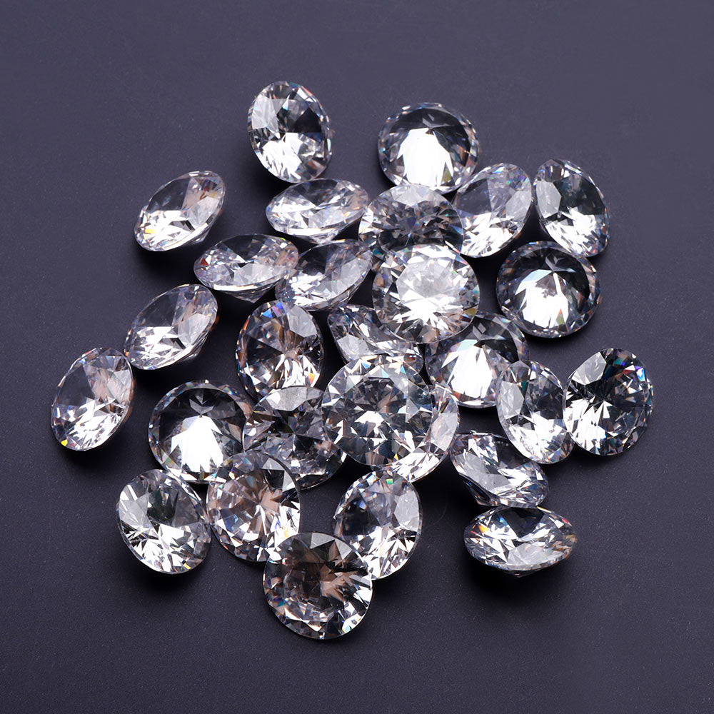 Round Pointed Back Crystal Cubic Zirconia Stones For Jewelry Restoration WholesaleRhinestone