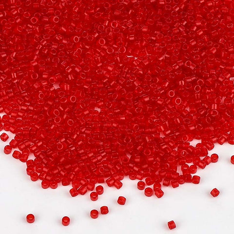 Miyuki Delica Seed Beads 11/0 Matte Transparent Dyed Red DB-774 WholesaleRhinestone