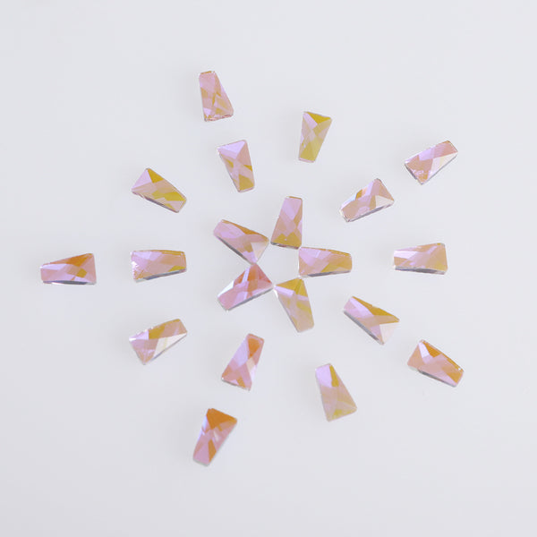 Trapezoid Shape Charm Purple Flat Back Fancy Rhinestones WholesaleRhinestone