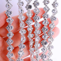 Sew-on Crystal Glass Rhinestone Trim Chain Applique RA841 WholesaleRhinestone