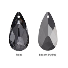 Silver Night Tear Drop High Quality Glass Rhinestone Pendant WholesaleRhinestone