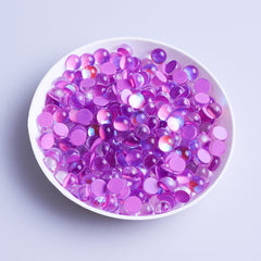 Mocha Purple Mermaid Tears Glass Half Pearls Rhinestones For Nail Art WholesaleRhinestone