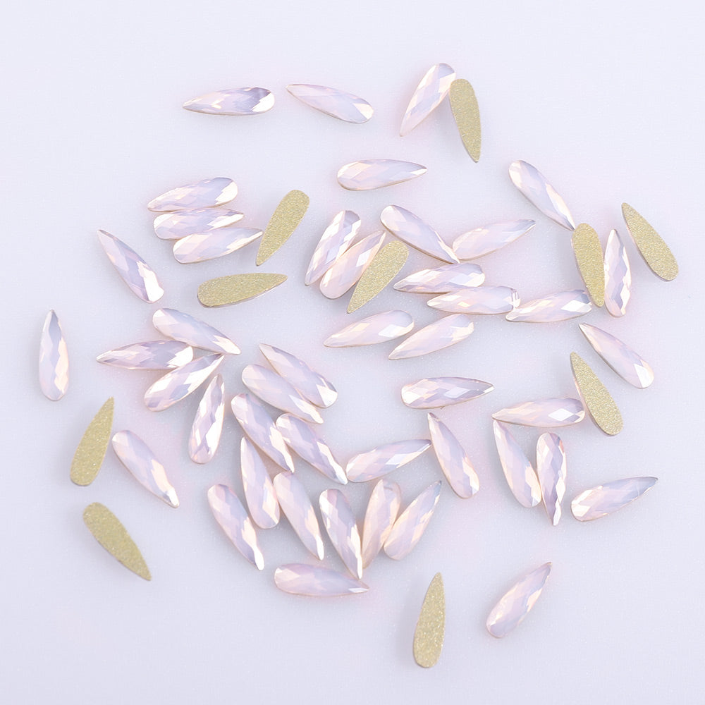 Raindrop Shape Pink Opal Flat Back Fancy Rhinestones WholesaleRhinestone