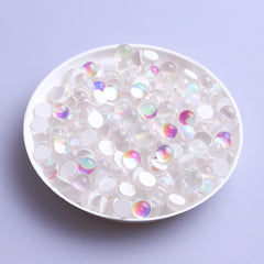 Mocha White Mermaid Tears Glass Half Pearls Rhinestones For Nail Art WholesaleRhinestone