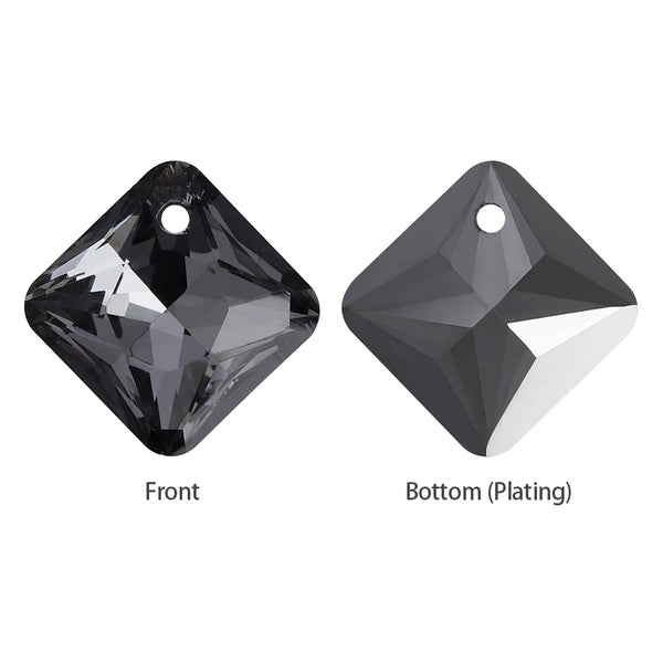 Silver Night Princess Cut High Quality Glass Rhinestone Pendant WholesaleRhinestone