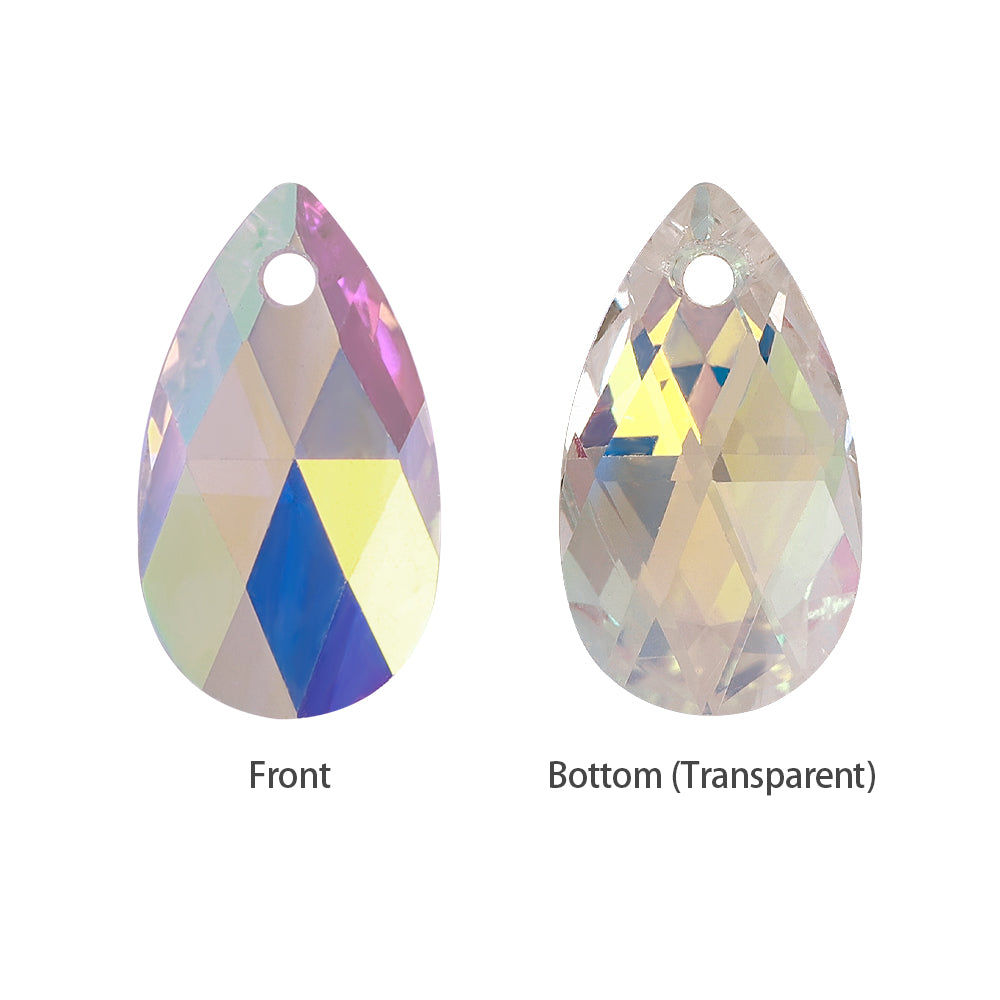 Crystal AB Pear-shaped High Quality Glass Rhinestone Pendant WholesaleRhinestone
