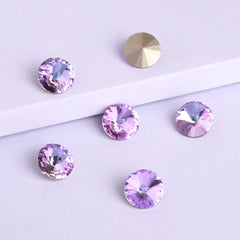 Vitrail Light Rivoli Shape High Quality Glass Pointed Back Fancy Rhinestones WholesaleRhinestone