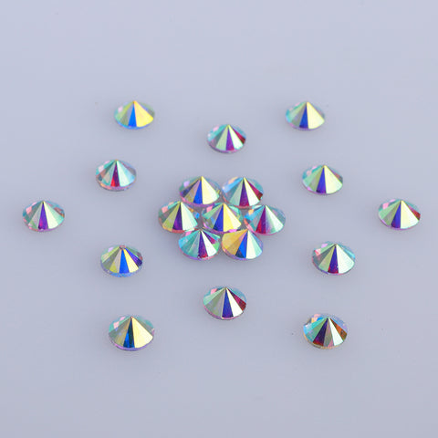 Crystal AB Steeple Glass HotFix Rhinestones WholesaleRhinestone