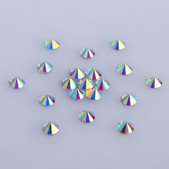 Crystal AB Steeple Glass HotFix Rhinestones WholesaleRhinestone