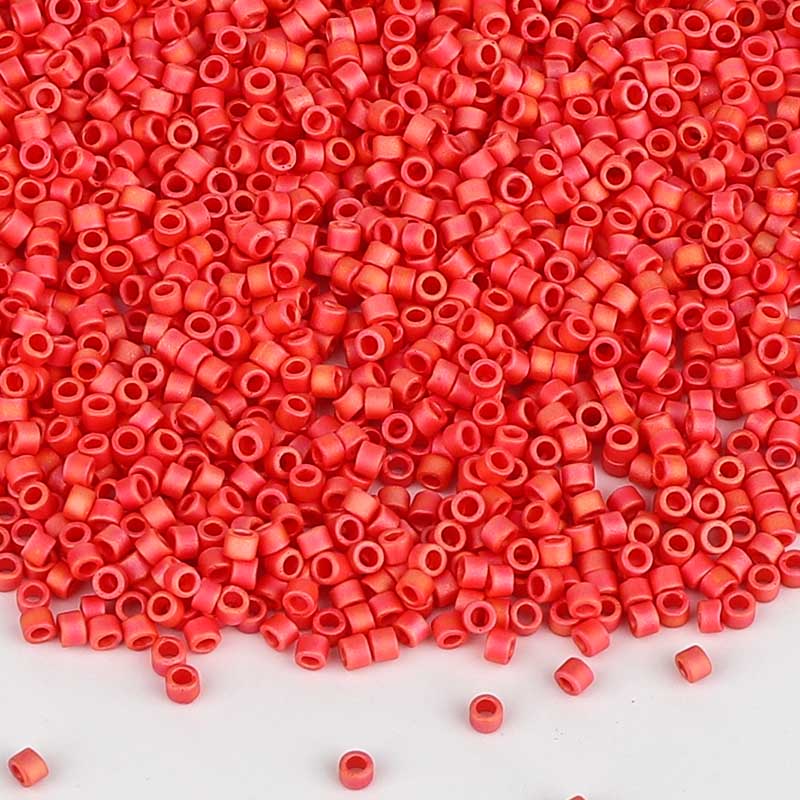 Miyuki Delica Seed Beads 11/0 Matte Opaque Coral AB DB-873 WholesaleRhinestone