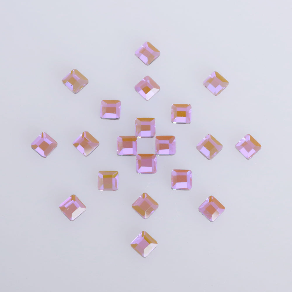 Square Shape Charm Purple Flat Back Fancy Rhinestones WholesaleRhinestone