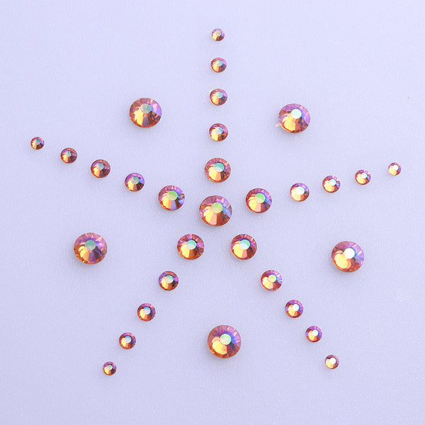 Mixed Sizes Topaz AB FlatBack Rhinestones For Nail Art Silver Back WholesaleRhinestone
