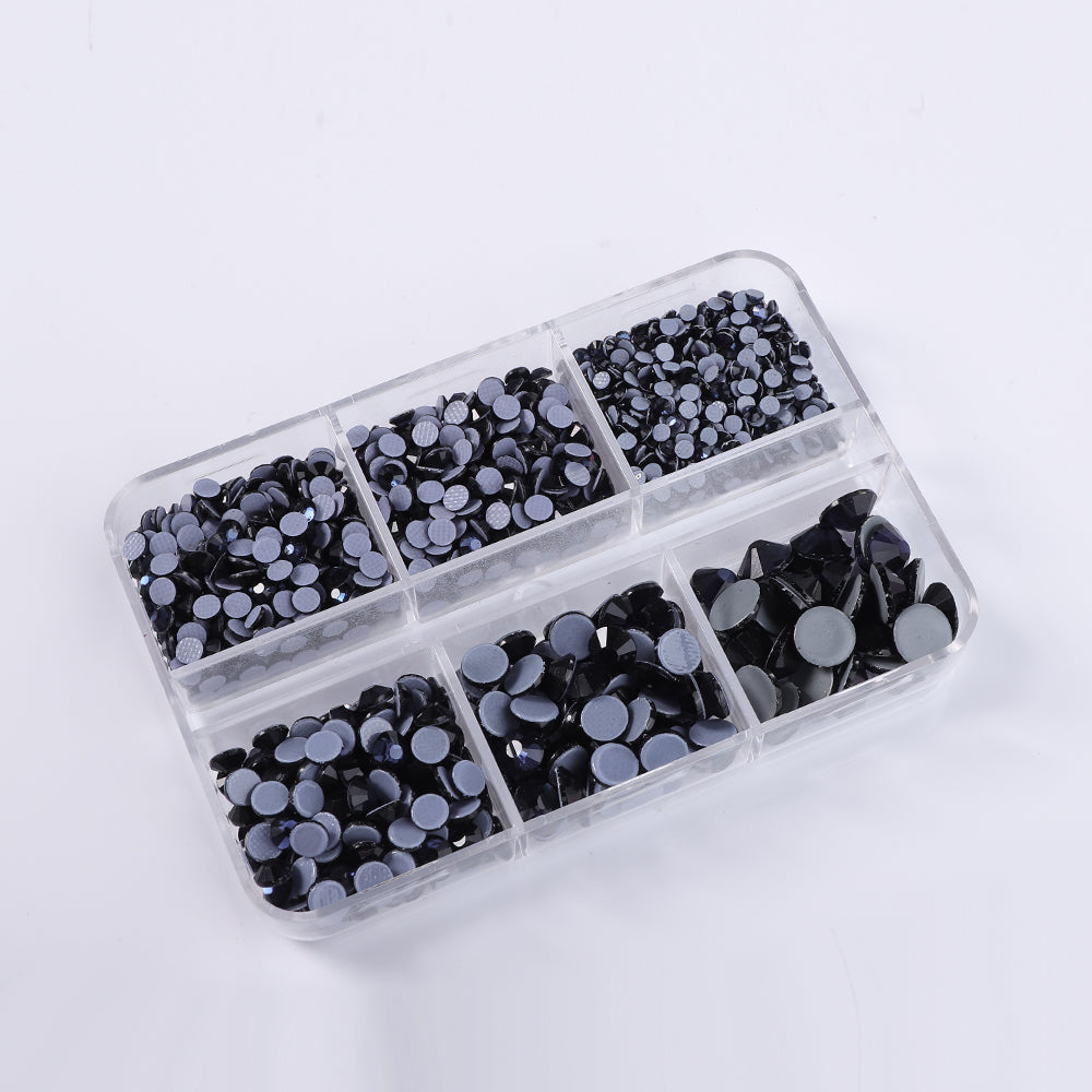 Mixed Sizes 6 Grid Box Montana Glass HotFix Rhinestones For Clothing DIY Secondary image