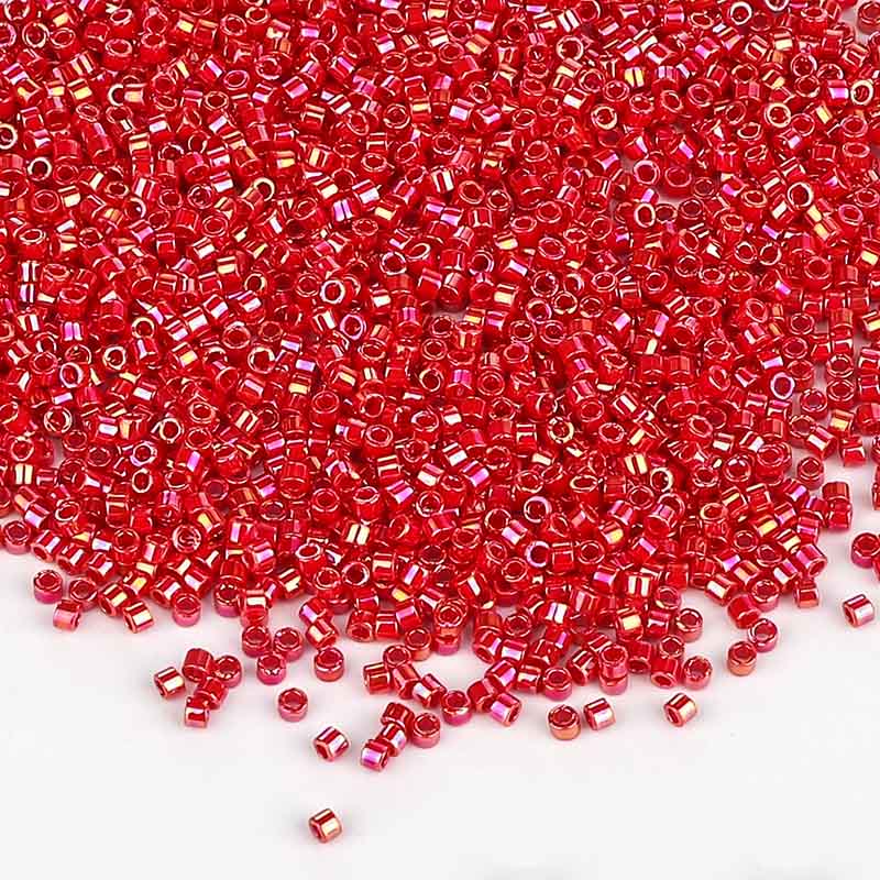 Miyuki Delica Seed Beads 11/0 Opaque Dark Red AB DB-162 WholesaleRhinestone