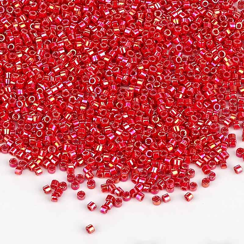Miyuki Delica Seed Beads 11/0 Opaque Dark Red AB DB-162 WholesaleRhinestone