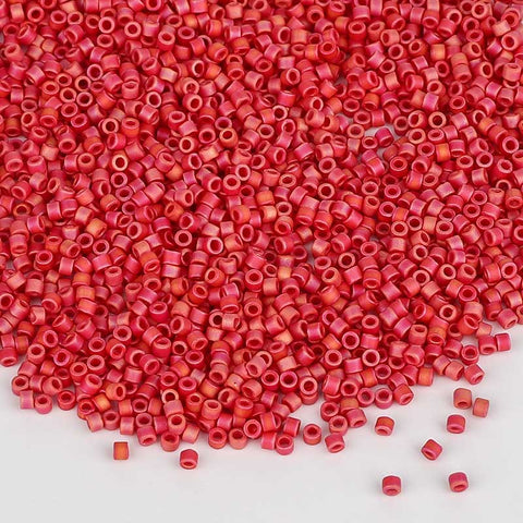 Miyuki Delica Seed Beads 11/0 Matte Opaque Red AB DB-874 WholesaleRhinestone