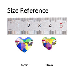 Heart Crystal AB Resin Sew-on Rhinestones For Dance Costume WholesaleRhinestone