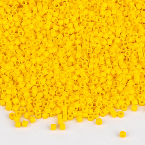 Miyuki Delica Seed Beads 11/0 Matte Opaque Canary Yellow DB-1132 WholesaleRhinestone