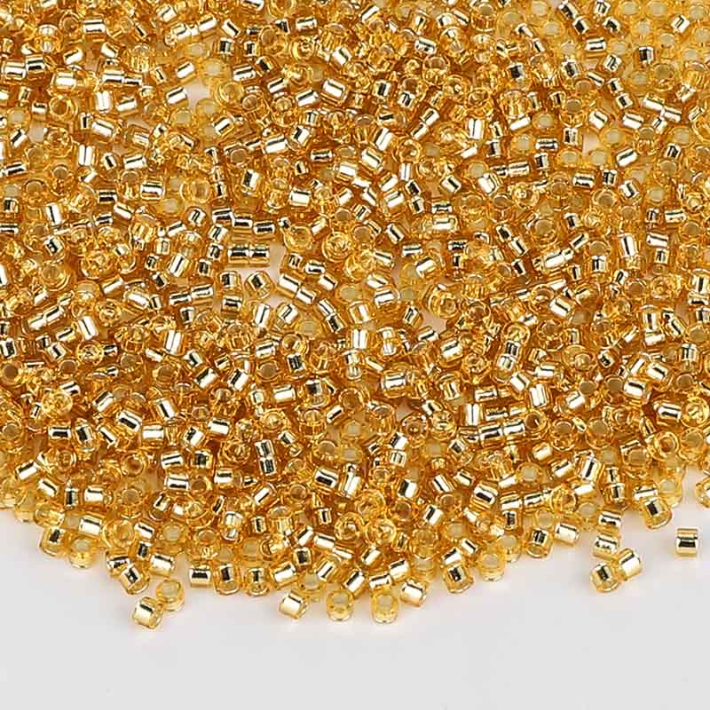 Miyuki Delica Seed Beads 11/0 Silver Lined Gold DB-42 WholesaleRhinestone