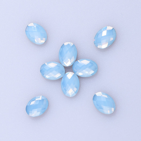 Egg Shape Blue Opal Flat Back Fancy Rhinestones WholesaleRhinestone