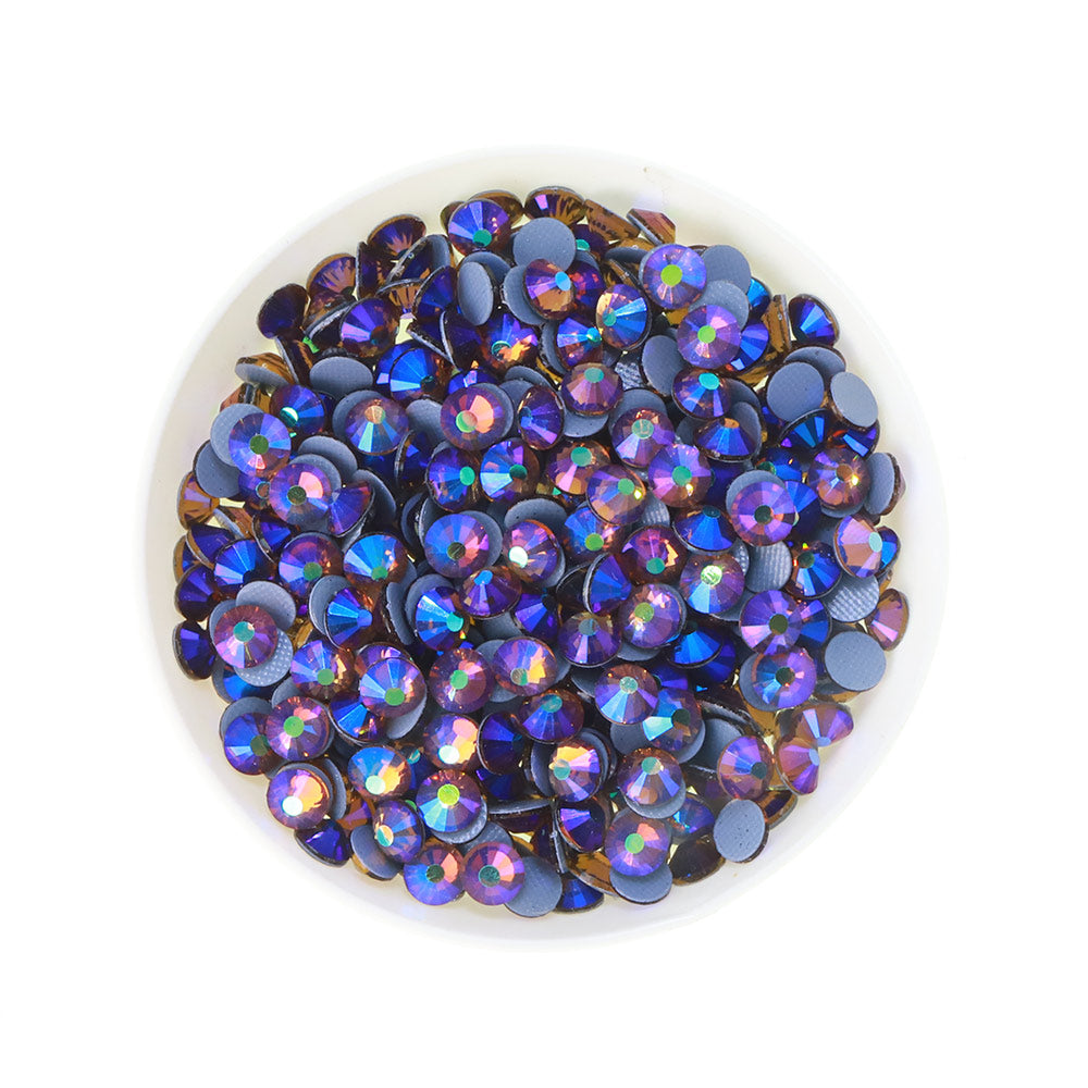 Gerookte topaz AB glas hotfix strass Secundaire afbeelding