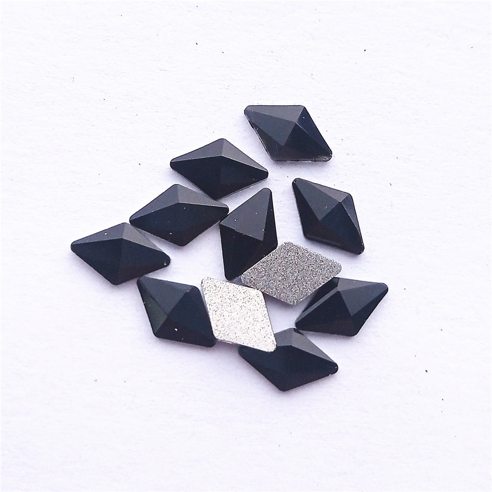 Rhombus Shape Black Flat Back Fancy Rhinestones WholesaleRhinestone