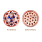 Round Shape Rose Gold Plated High-Quality Sew-on Alloy Charms Inlaid Cubic Zirconia WholesaleRhinestone