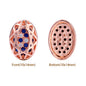 Oval Shape Rose Gold Plated High-Quality Sew-on Alloy Charms Inlaid Cubic Zirconia WholesaleRhinestone