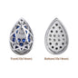 Drop Shape Imitation Rhodium Plated High-Quality Sew-on Alloy Charms Inlaid Cubic Zirconia WholesaleRhinestone