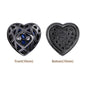 Heart Shape Hematite Plated High-Quality Sew-on Alloy Charms Inlaid Cubic Zirconia WholesaleRhinestone
