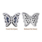 Butterfly Shape Imitation Rhodium Plated High-Quality Sew-on Alloy Charms Inlaid Cubic Zirconia