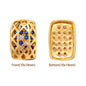 Cushion Rectangle Shape Golden Plated High-Quality Sew-on Alloy Charms Inlaid Cubic Zirconia