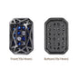 Octagon Shape Hematite Plated High-Quality Sew-on Alloy Charms Inlaid Cubic Zirconia WholesaleRhinestone