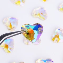 Paradise Shine Heart Shape High Quality Glass Sew-on Rhinestones