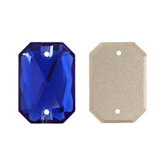 Sapphire Octagon Shape High Quality Glass Sew-on Rhinestones WholesaleRhinestone