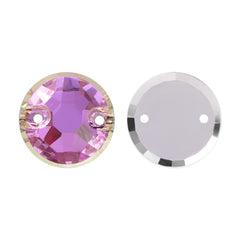 Vitrail Light XIRIUS Round Shape High Quality Glass Sew-on Rhinestones WholesaleRhinestone