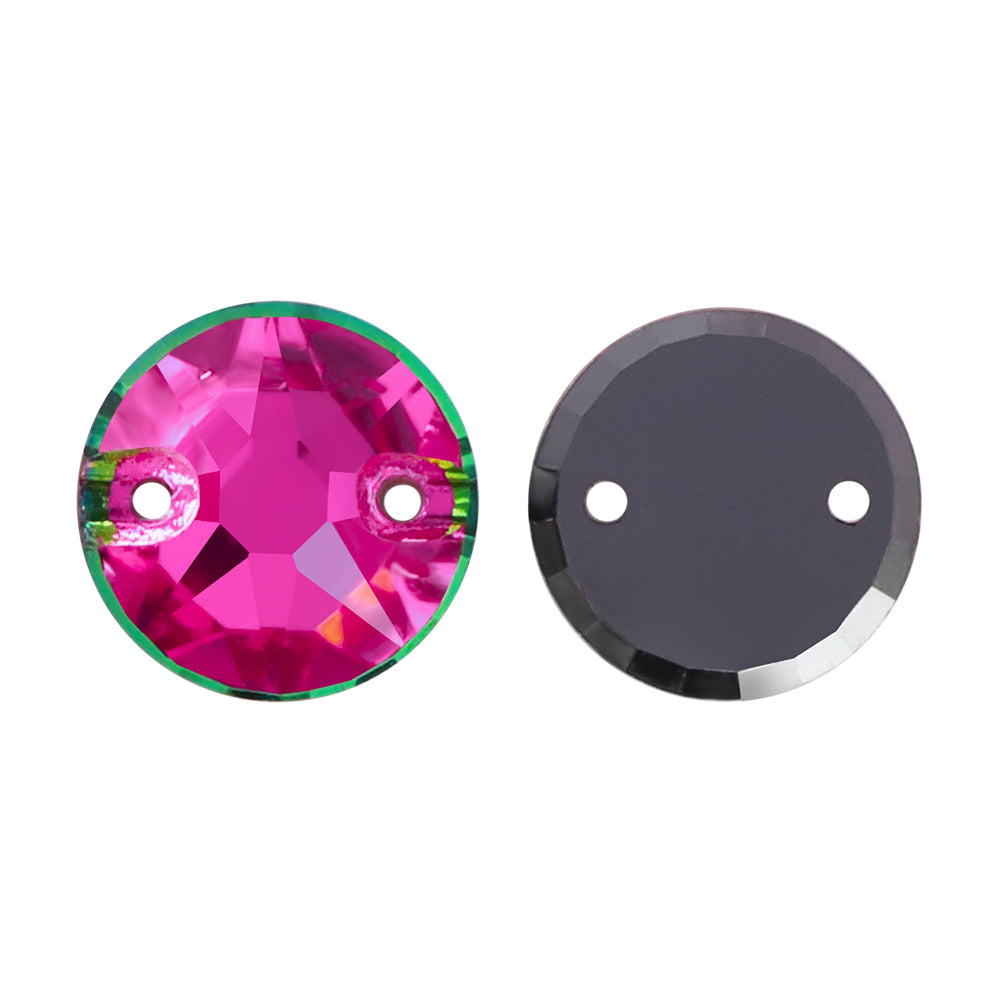Vitrail Rose XIRIUS Round Shape High Quality Glass Sew-on Rhinestones Secondary image