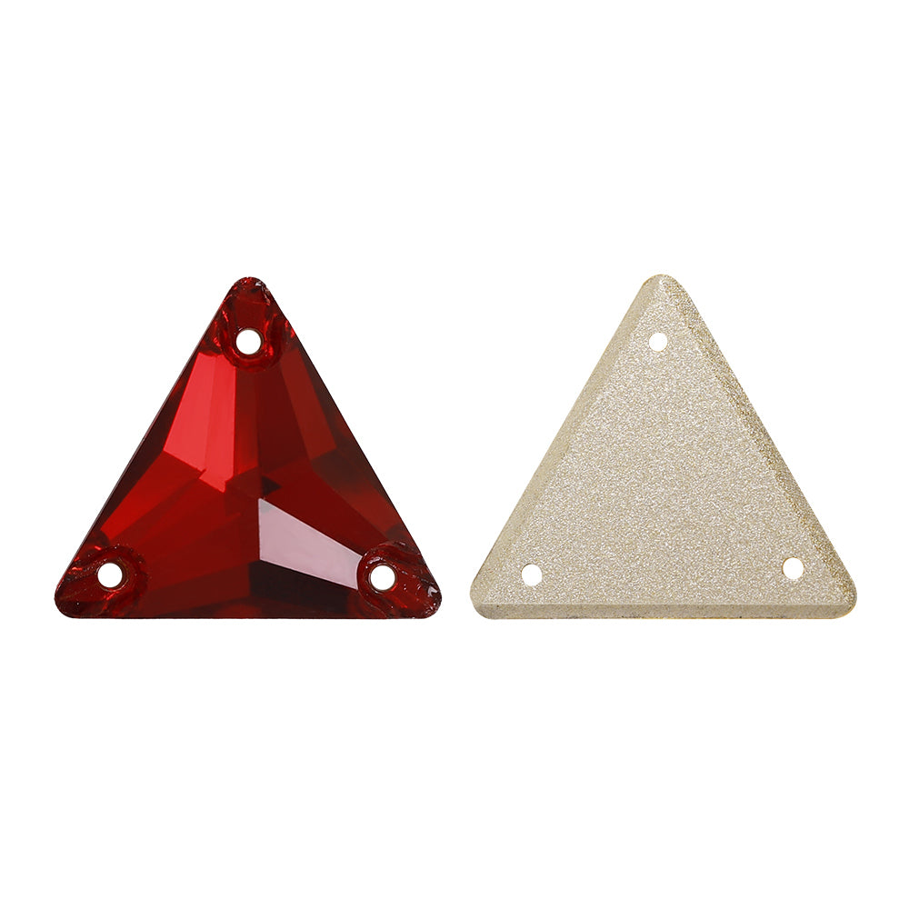 Siam Triangle Shape High Quality Glass Sew-on Rhinestones WholesaleRhinestone