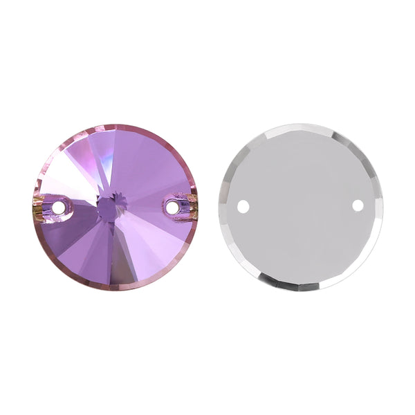 Vitrail Light Rivoli  Shape High Quality Glass Sew-on Rhinestones WholesaleRhinestone