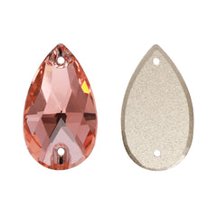 Light Peach Drop Shape High Quality Glass Sew-on Rhinestones WholesaleRhinestone