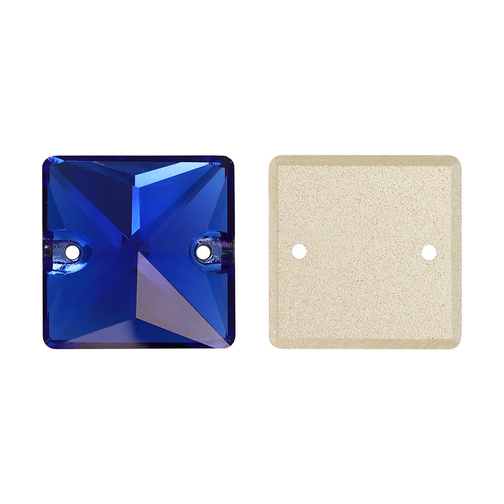 Sapphire Square Shape High Quality Glass Sew-on Rhinestones Secondary image