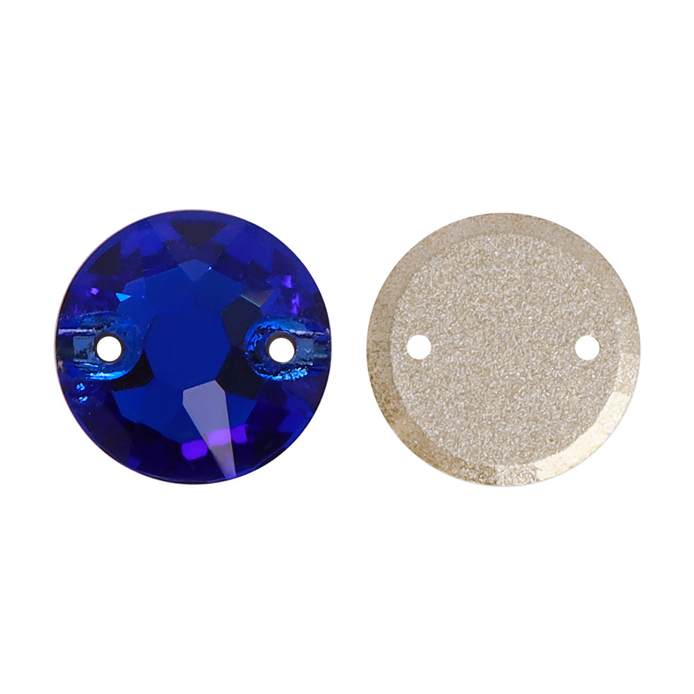 Sapphire XIRIUS Round Shape High Quality Glass Sew-on Rhinestones Secondary image