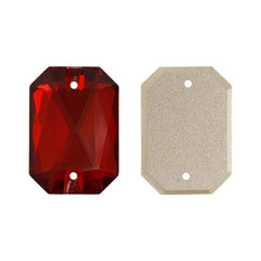 Siam Octagon Shape High Quality Glass Sew-on Rhinestones WholesaleRhinestone