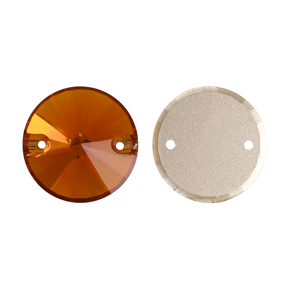 Tangerine Rivoli Shape High Quality Glass Sew-on Rhinestones Secondary image