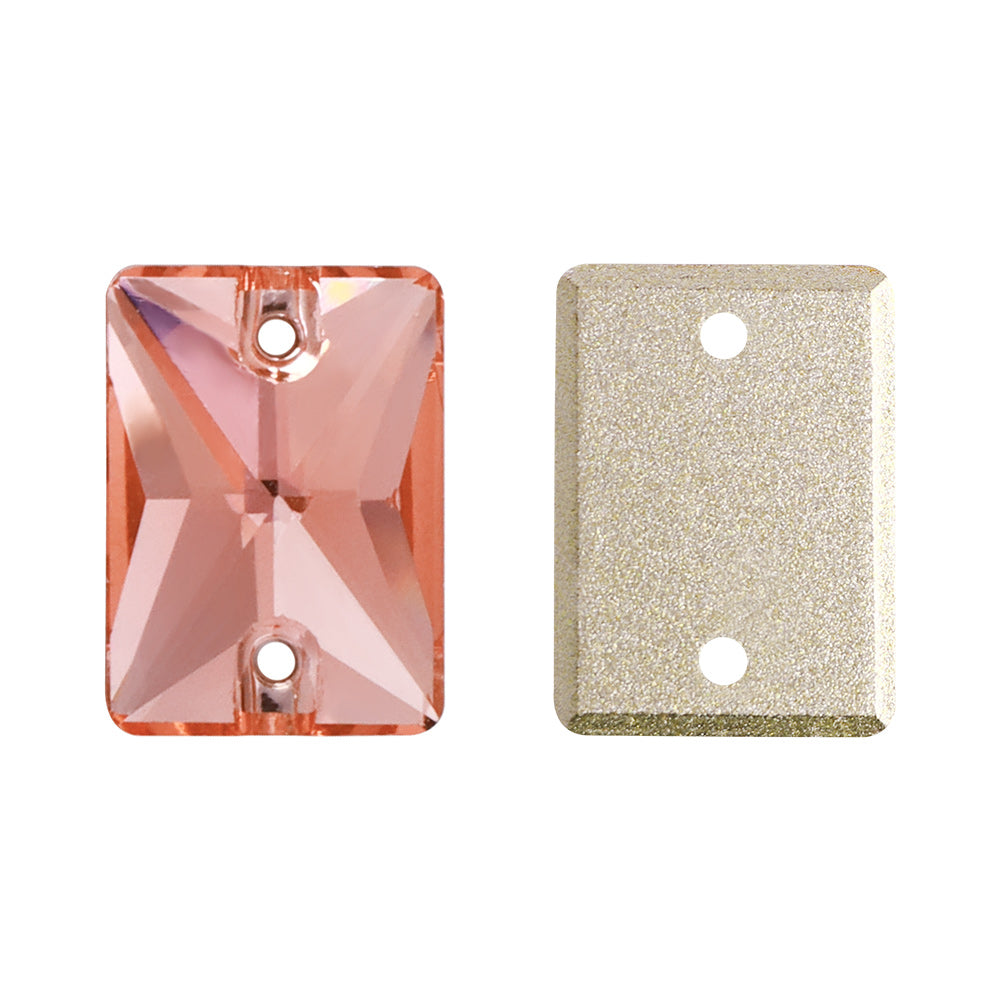 Light Peach Rectangle Shape High Quality Glass Sew-on Rhinestones WholesaleRhinestone